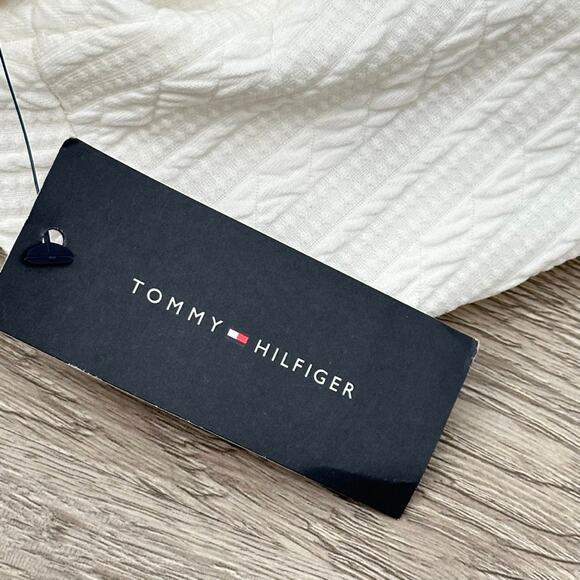 TOMMY HILFIGER Button-Trimmed Jacquard-Knit Fit & Flare Dress - Size 2 NWT - Picture 11 of 16